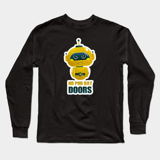 No pod bay doors - pouting child AI/Robot Long Sleeve T-Shirt by playlite